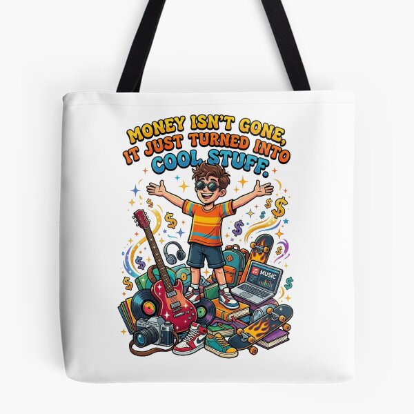 Item preview, Money Isnt Gone It Just Turned Into Cool Stuff Retro Cartoon designed and sold by TaiwanMemory.