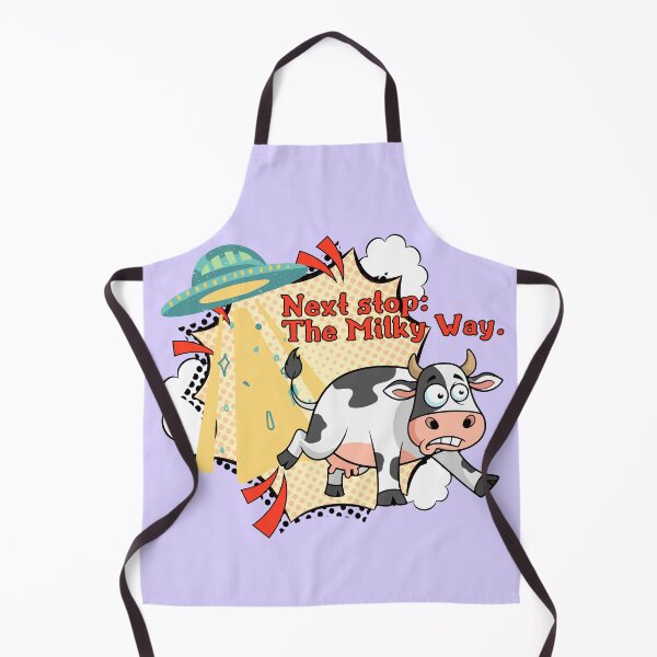 Item preview, Funny Alien UFO Cow Abduction - Next Stop The Milky Way Pun designed and sold by SilverSeaBKK.