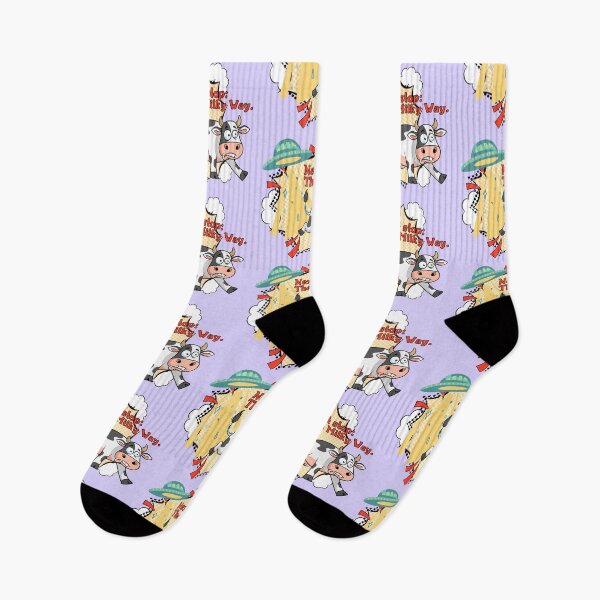 Item preview, Funny Alien UFO Cow Abduction - Next Stop The Milky Way Pun designed and sold by SilverSeaBKK.