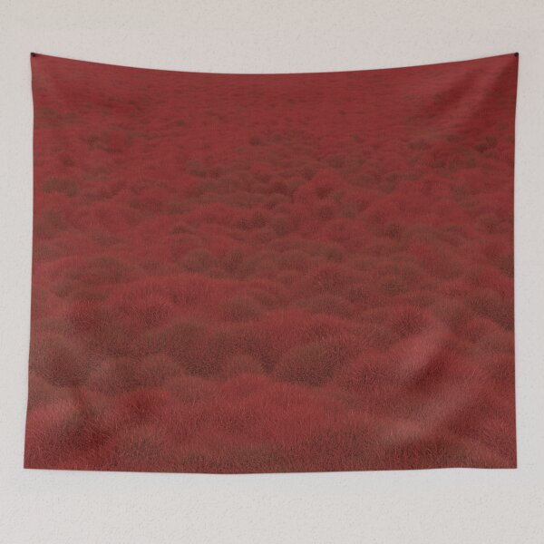 Item preview, Minimalist Crimson Red Dunes | Rich Textured Red Landscape Digital Art designed and sold by Midnight Veil Designs.