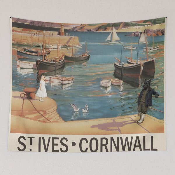 Item preview, St Ives Harbour Terrier Travel Poster designed and sold by CJChronicles.