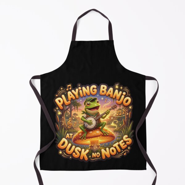 Item preview, Playing Banjo At Dusk Cottagecore Frog Music Art designed and sold by pradeepvisuals.