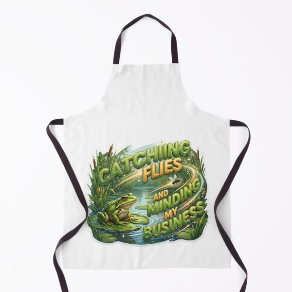 Item preview, Catching Flies Minding My Business Funny Frog Art designed and sold by pradeepvisuals.