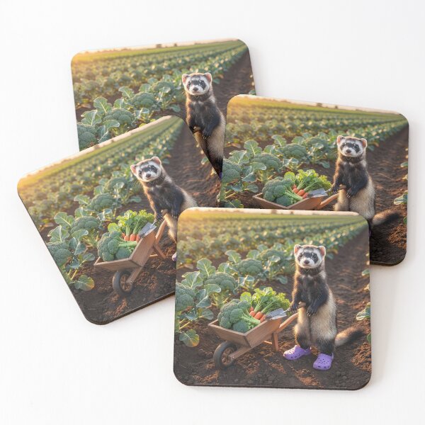 Item preview, Ferret Gardener Works in the Broccoli Fields designed and sold by Tridentulus.