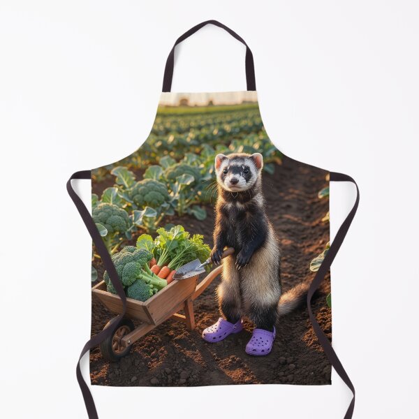Item preview, Ferret Gardener Works in the Broccoli Fields designed and sold by Tridentulus.