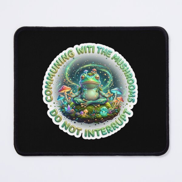 Item preview, Communing With Mushrooms Do Not Interrupt Frog designed and sold by pradeepvisuals.