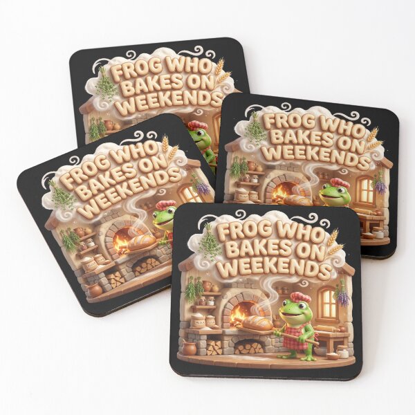 Item preview,  Frog Who Bakes On Weekends Cottagecore Kitchen Art designed and sold by pradeepvisuals.