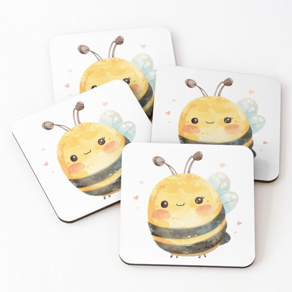 Item preview, Plump bee with little hearts designed and sold by MlleLAbeille.