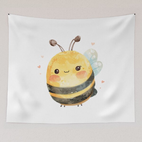 Item preview, Plump bee with little hearts designed and sold by MlleLAbeille.