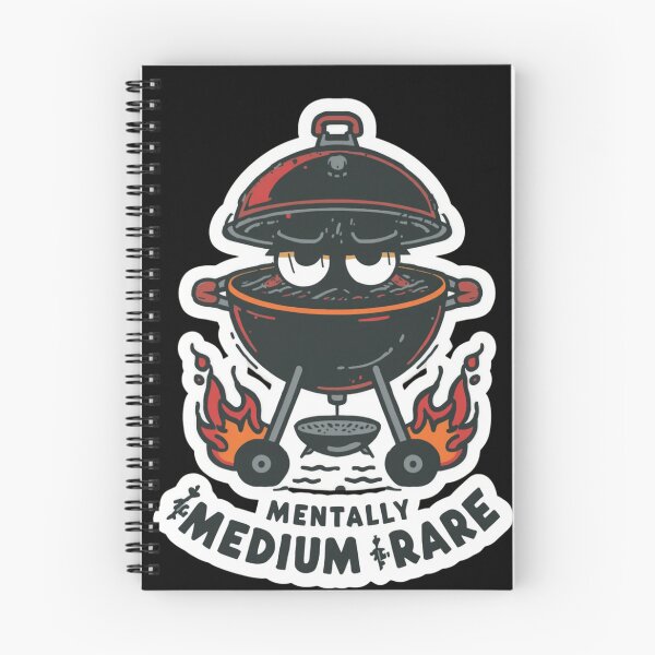 Artikelvorschau, „Mental Medium Rare“ – Lustiger Grillaufkleber entworfen und verkauft von magiquecreations.