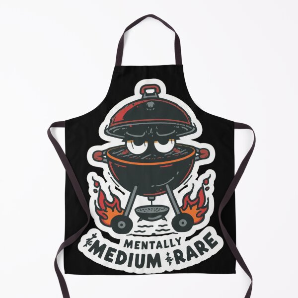 Item preview, Mentally Medium Rare Funny BBQ Grill Sticker designed and sold by magiquecreations.