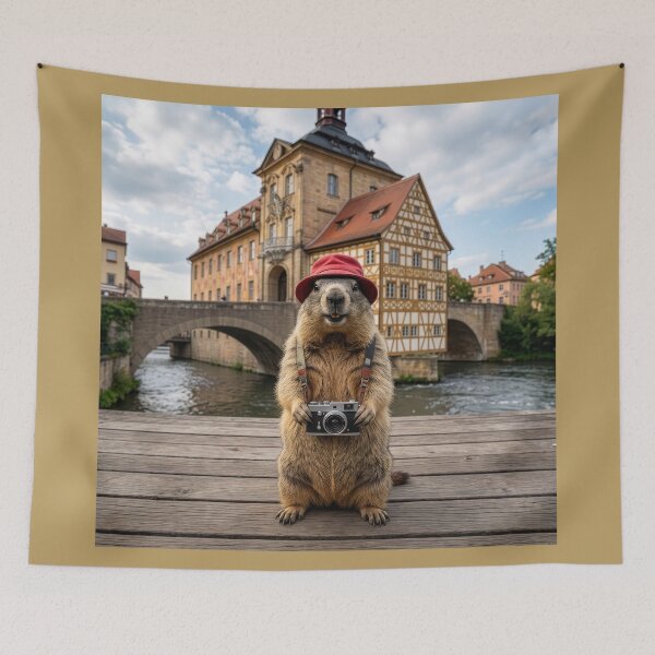 Item preview, Groundhog Tourist Visits Bamberg, Germany designed and sold by Tridentulus.