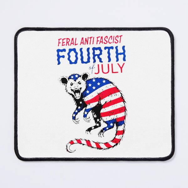 Item preview, Feral Anti Fascist Fourth of July Opossum designed and sold by To101ARt.