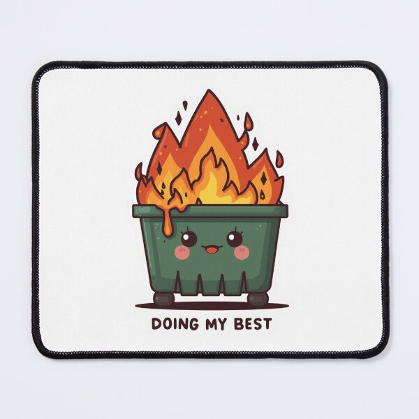Item preview, Doing My Best Funny Dumpster Fire Sticker | Cute Kawaii Chaos Humor | Sarcastic Mental Health Gift designed and sold by magiquecreations.