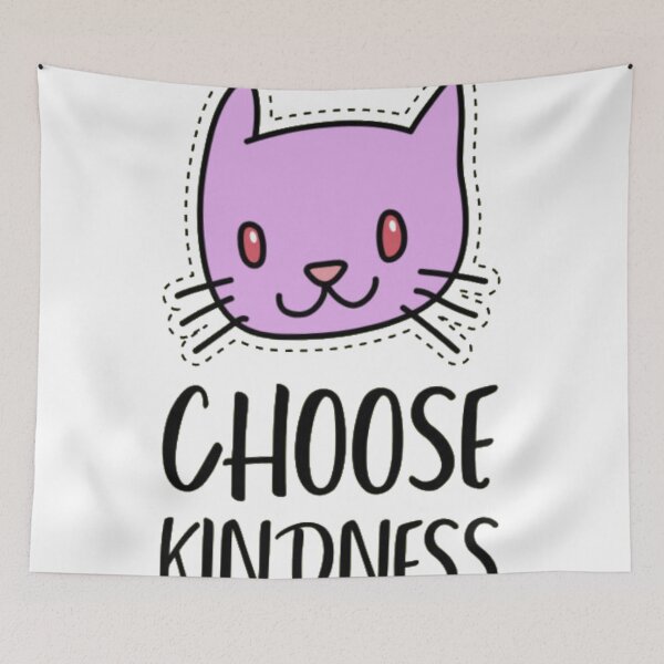 Item preview, Cute Pastel Cat Choose Kindness Sticker Design designed and sold by GenZFashion000.