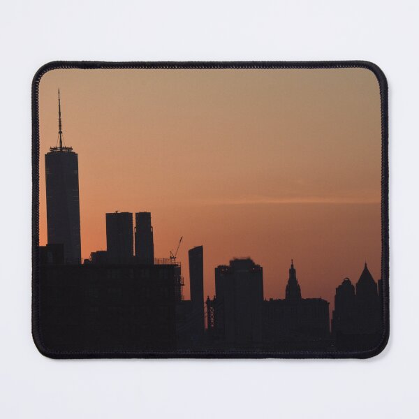 Item preview, NYC Skyline at sunset in an Orange glow designed and sold by JaysUrbanLense.