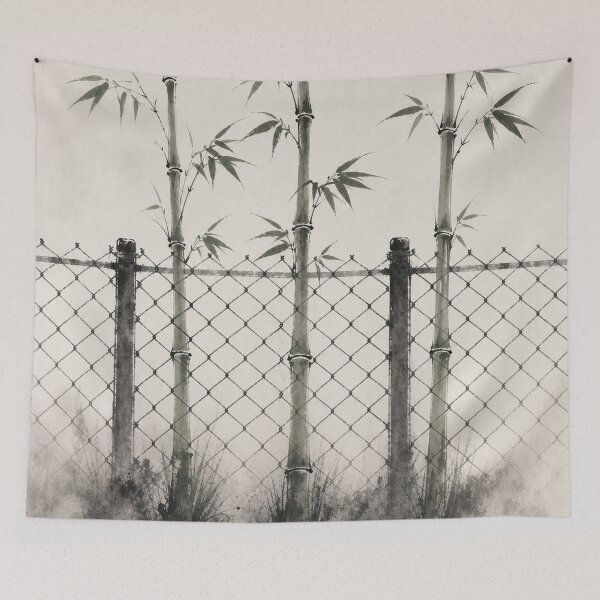 Item preview, Bamboo Through Wire Ink Wall Art designed and sold by oddpawstudio.