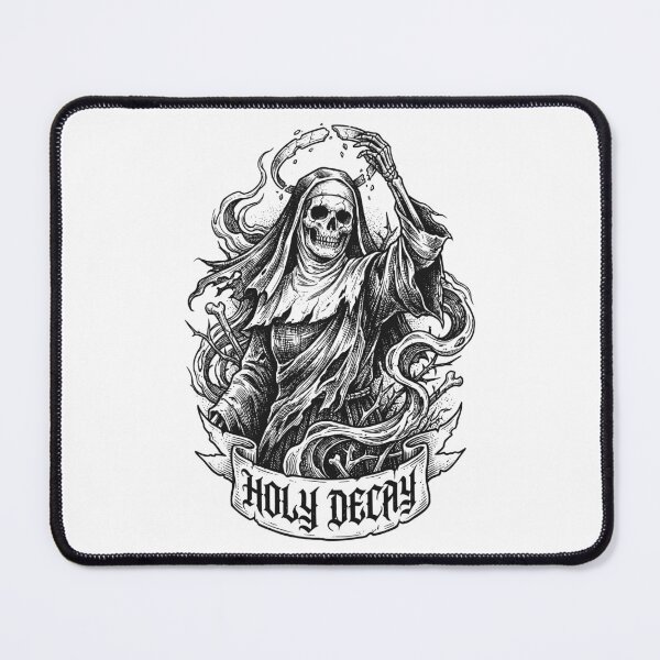 Item preview, Holy Decay - Detailed Gothic Nun Skeleton Illustration designed and sold by LockjowArt.