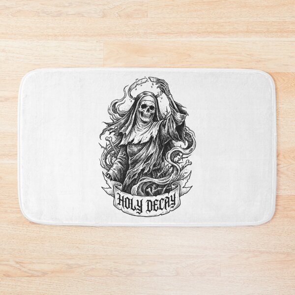 Item preview, Holy Decay - Detailed Gothic Nun Skeleton Illustration designed and sold by LockjowArt.