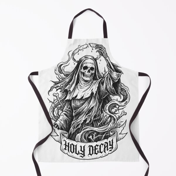 Item preview, Holy Decay - Detailed Gothic Nun Skeleton Illustration designed and sold by LockjowArt.
