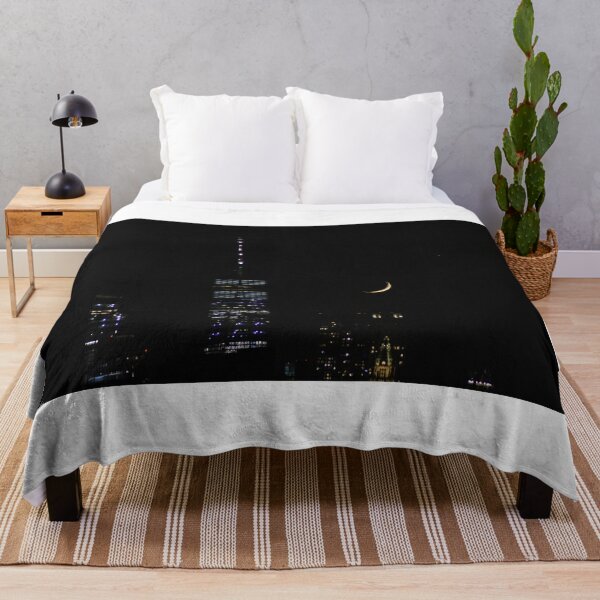 Item preview, Freedom Tower at night with a crescent Moon designed and sold by JaysUrbanLense.