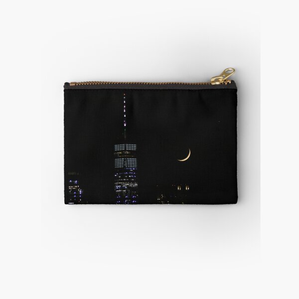 Item preview, Freedom Tower at night with a crescent Moon designed and sold by JaysUrbanLense.
