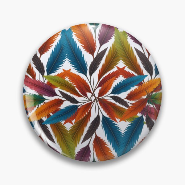 Item preview, Colorful Feather Mandala Pattern – Boho Botanical Aesthetic designed and sold by M22--.