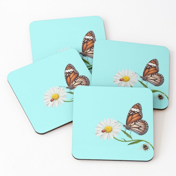 Item preview, BUTTERFLIES, LADYBUGS, DAISY, BEES, FLOWERS, NATURE, FLORAL designed and sold by classic car craze.