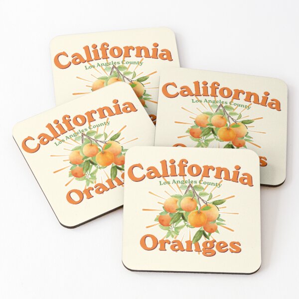 Item preview, California Oranges Los Angeles County Vintage Retro Travel Fruit designed and sold by SilverSeaBKK.