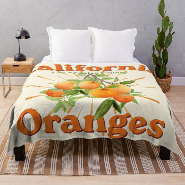 Item preview, California Oranges Los Angeles County Vintage Retro Travel Fruit designed and sold by SilverSeaBKK.