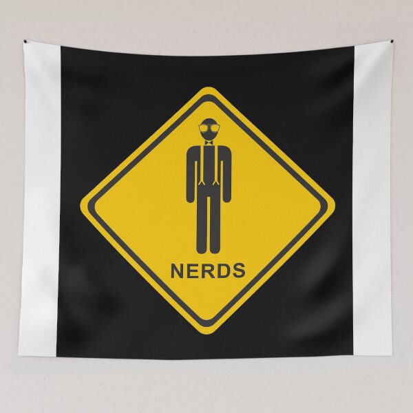 Item preview, Funny Nerds Warning Sign  designed and sold by Divine Ease.