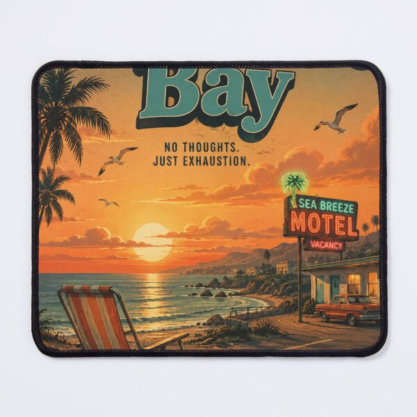 Item preview, Burnout Bay Vintage Travel Poster | Retro Coastal Aesthetic designed and sold by magiquecreations.