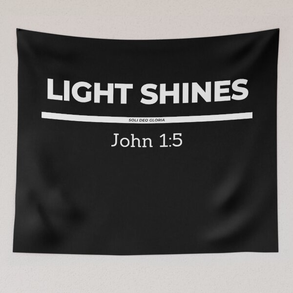 Item preview, Light Shines John 1:5 Bible Verse Christian Design designed and sold by Ken Chung.