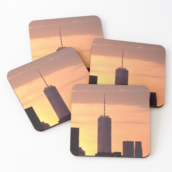 Item preview, Freedom tower with orange sky and glow designed and sold by JaysUrbanLense.