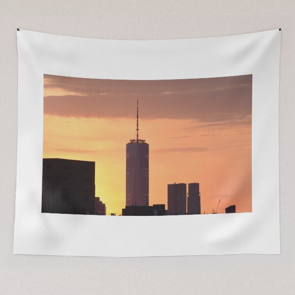 Item preview, Freedom tower with orange sky and glow designed and sold by JaysUrbanLense.
