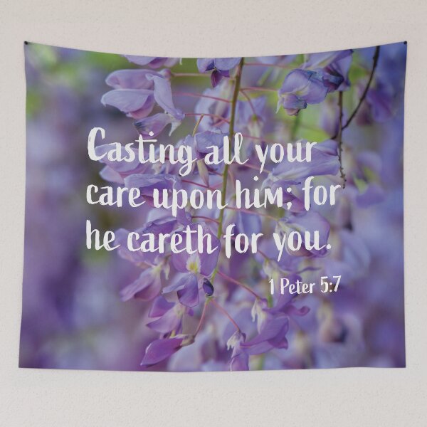 Item preview, 1 Peter 5 7 Cast All Your Care Upon Him designed and sold by InsprtnlArtbyDP.