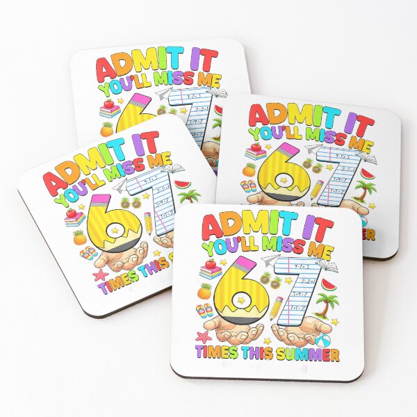 Item preview, Admit It You'll Miss Me 6 7 Times Last Day of School Teacher T-Shirt designed and sold by SubStudio97.