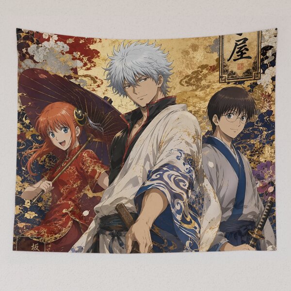 Item preview, Gintoki Kagura & Shinpachi Traditional Japanese Art | Gintama Yorozuya Anime  designed and sold by Dyan4.