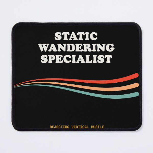 Item preview, Static Wandering Specialist Ironic Minimal Movement Hiker Retro designed and sold by SlothcoreVibes.