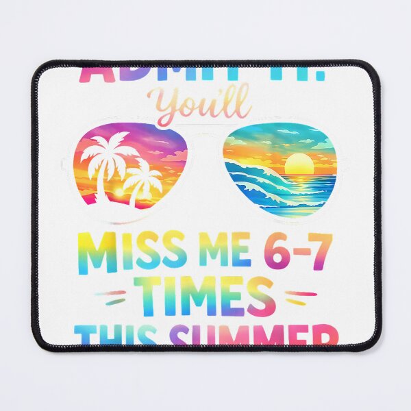 Item preview, Admit It You'll Miss Me 67 Time This Summer Teacher Last Day T-Shirt designed and sold by RKdrawings.