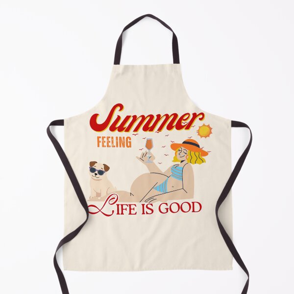Item preview, Summer Feeling Life Is Good Beach Bikini Girl Pug Dog designed and sold by SilverSeaBKK.