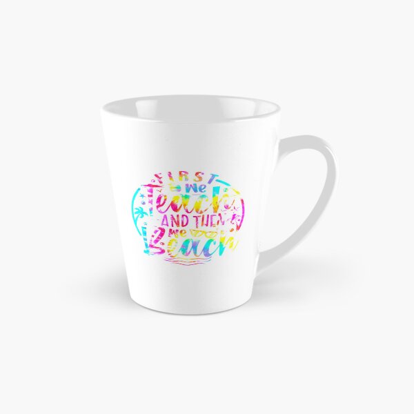 Item preview, First We Teach Then We Beach Summer Teacher Vacation Tie Dye T-Shirt designed and sold by SubStudio97.
