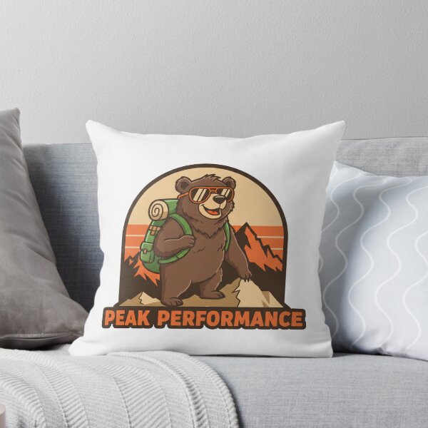 Item preview, Peak Performance Hiking Bear Sticker | Funny Outdoor Adventure Sticker | Retro National Park Bear | Hiker Gift designed and sold by EmberPageStudio.