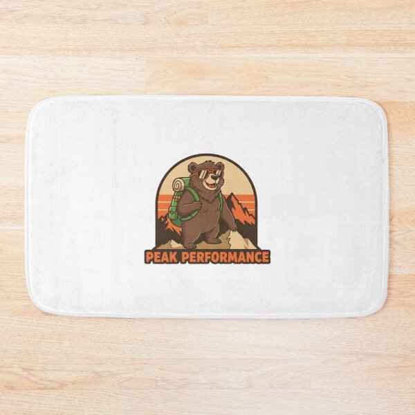 Item preview, Peak Performance Hiking Bear Sticker | Funny Outdoor Adventure Sticker | Retro National Park Bear | Hiker Gift designed and sold by EmberPageStudio.