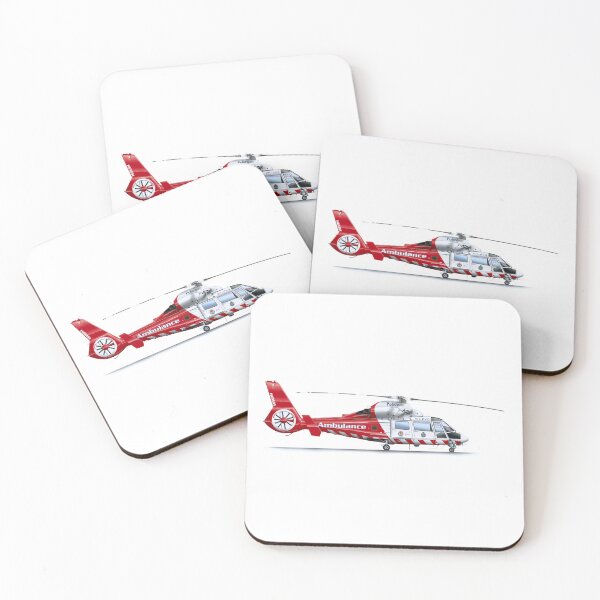 Item preview, AEROSPATIALE AS365N3 DAUPHIN 2 VH-PVG HEMS RED 2016 designed and sold by Grubby Fingers Aircraft Illustration.