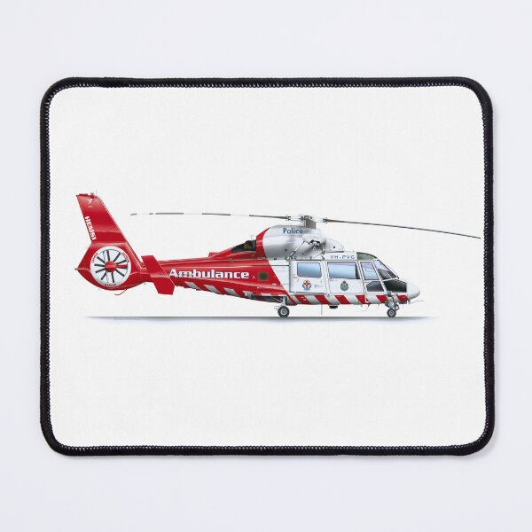 Item preview, AEROSPATIALE AS365N3 DAUPHIN 2 VH-PVG HEMS RED 2016 designed and sold by Grubby Fingers Aircraft Illustration.