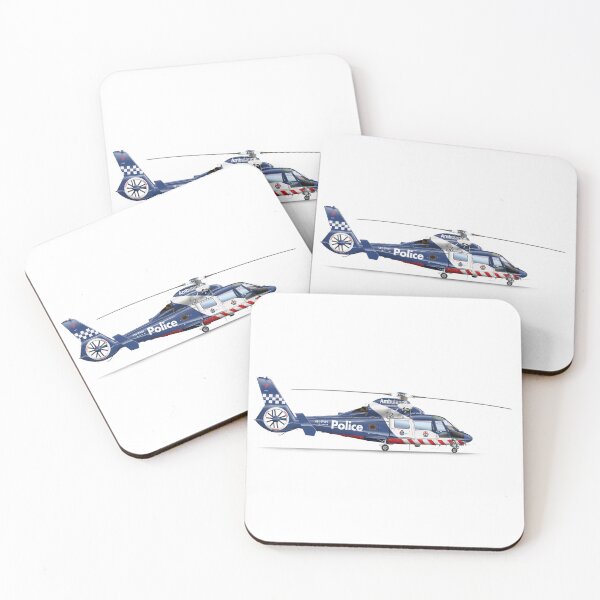 Item preview, EROSPATIALE AS365N3 DAUPHIN 2 VH-PVH VICPOL 2016 designed and sold by Grubby Fingers Aircraft Illustration.
