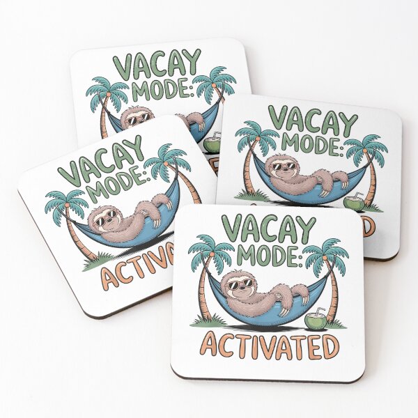 Item preview, Funny sloth Vacay Mode Activated Chill Vacation vibes T-Shirt designed and sold by RKdrawings.