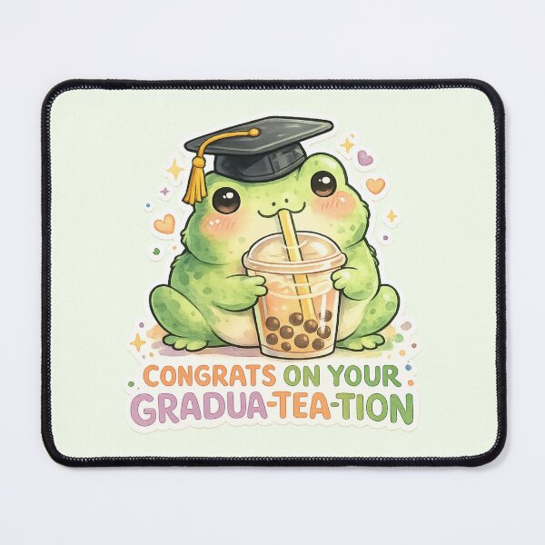 Item preview, Congratulations on Your Gradua-TEA-tion – Cute Frog Boba Graduation Gift 2026 designed and sold by Fanverse Merchandise.
