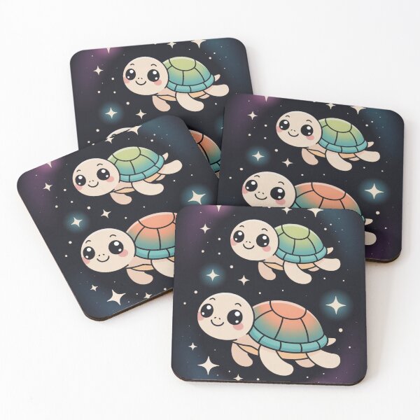 Item preview, Cute Kawaii Sea Turtles in Cosmic Space designed and sold by brandingpro.